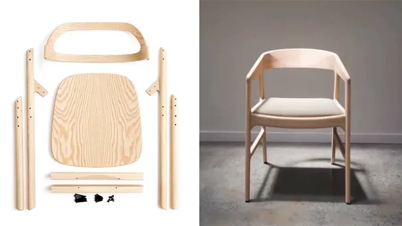 Línea de producción de muebles de madera maciza (capacidad: más de 3000 unidades/mes)