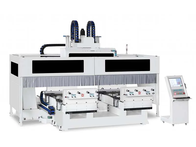 Centro de mecanizado CNC de 5 ejes, con 4 cabezales