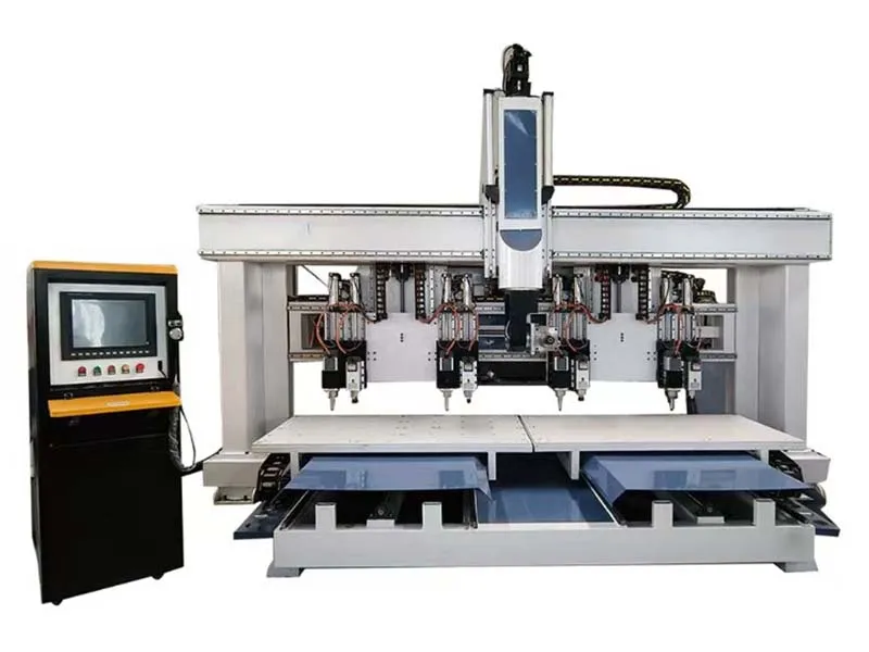 Centro de mecanizado CNC de 5 ejes, con cuatro mesas