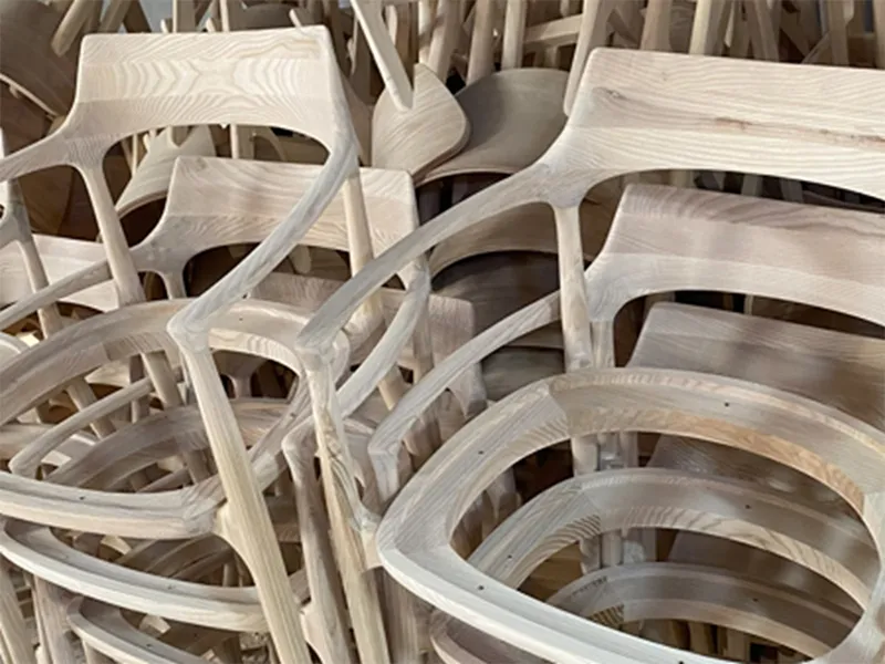 Línea de producción de muebles de madera maciza (capacidad: más de 2000 unidades/mes)